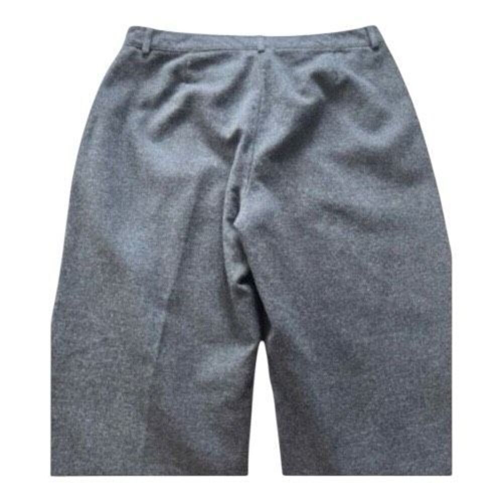L.L. Bean Women Tweed Gray 100% Cotton Trouser Pants High Rise Size 12 Petite - Picture 5 of 12